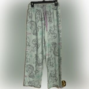 Disney Princess Aqua Women Sleep Pants Pajama Bottoms The Little Mermaid Size S
